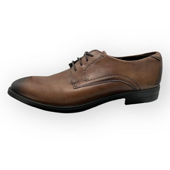 NWOT Ecco Melbourne lace up leather Mens oxfords in Amber Size 10 main image 6